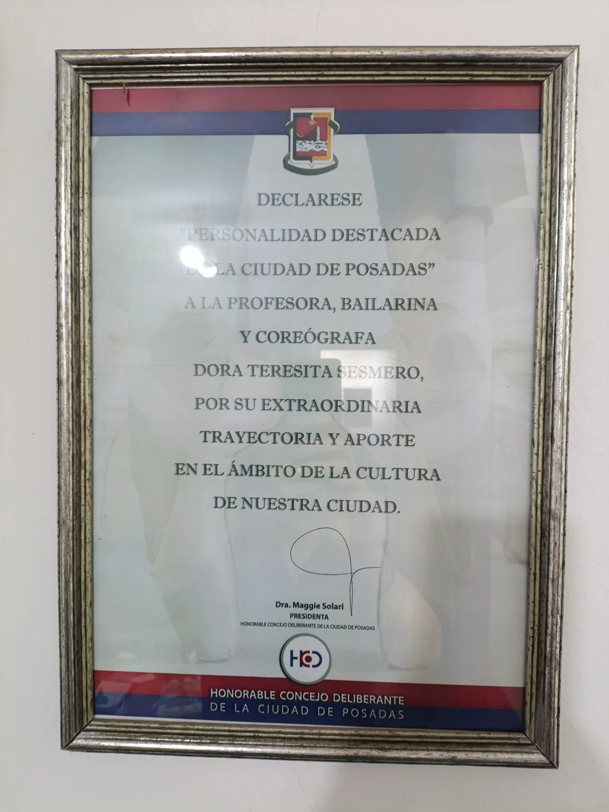 Diploma de Personalidad Destacada de Posadas